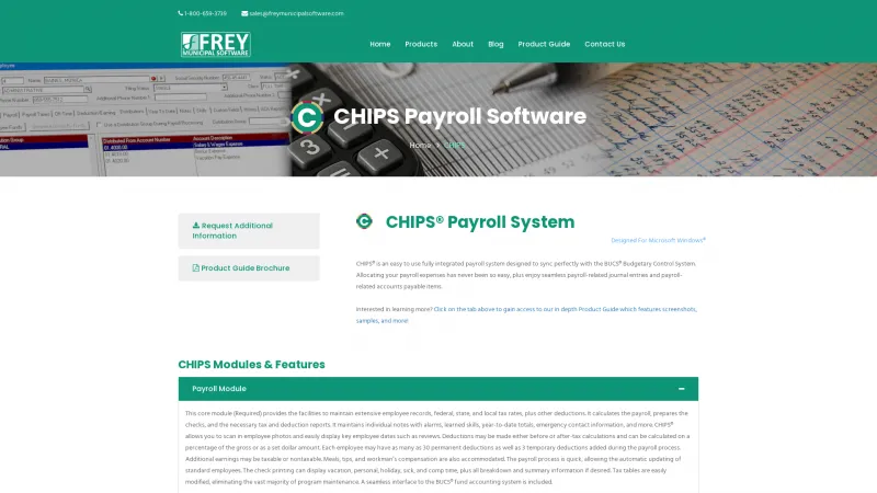 Homepage of CHIPS