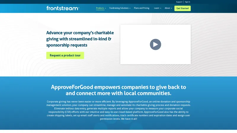 Homepage of ApproveForGood