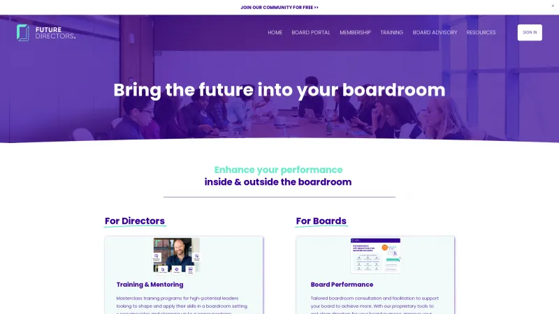 Homepage of Future Directors