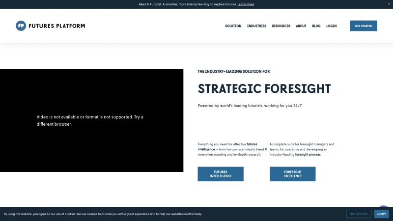 Homepage of Futures Platform