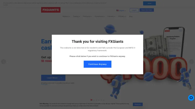 Homepage of FXGiants