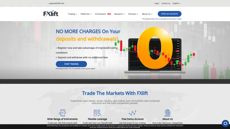 Homepage of FXlift