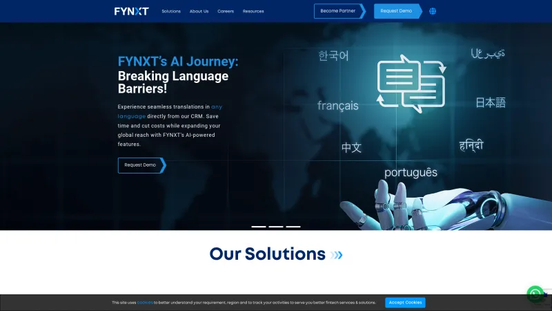 Homepage of FYNXT