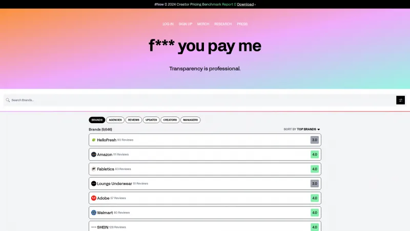 Homepage of FYPM (F*** You Pay Me)