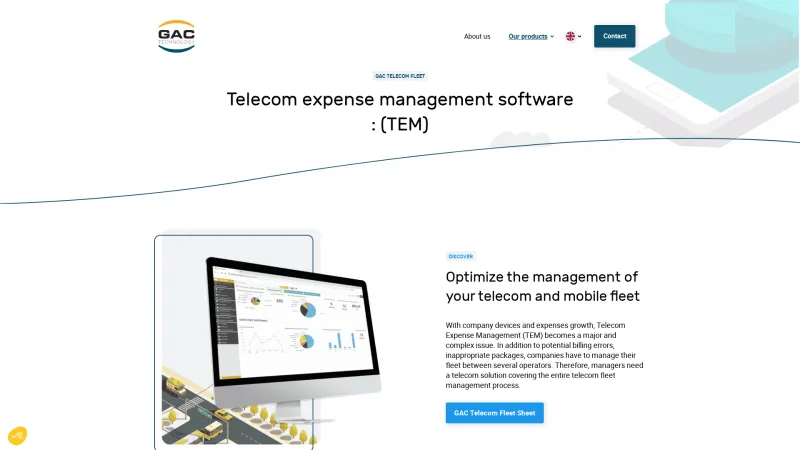 Homepage of GAC Telecom Fleet