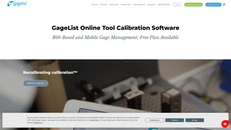 Homepage of GageList