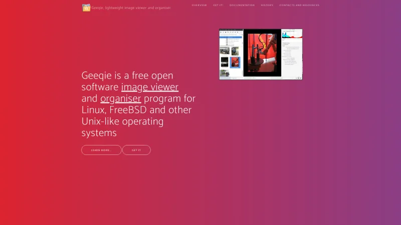 Homepage of Geeqie