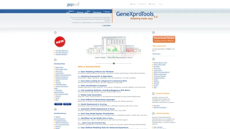 Homepage of GeneXproTools