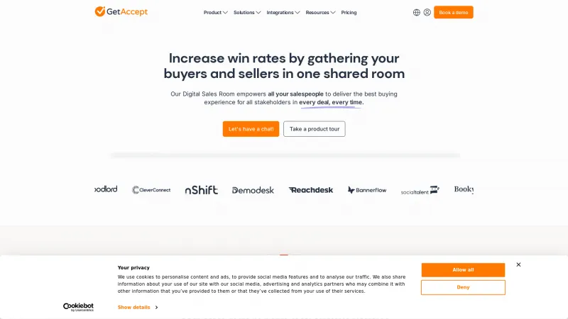 Homepage of GetAccept