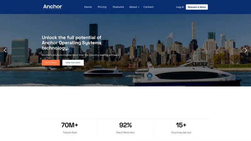 Homepage of Anchor Operating System