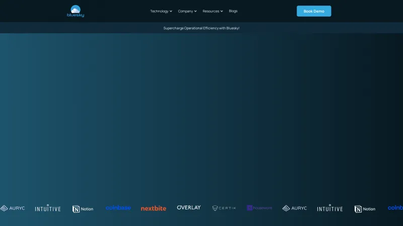 Homepage of Bluesky