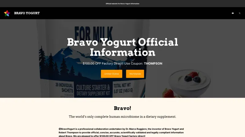 Homepage of Bravo Video