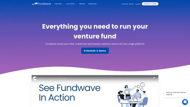 Homepage of Fundwave