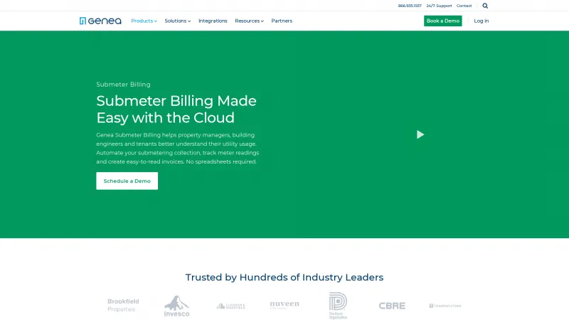 Homepage of Genea Submeter Billing