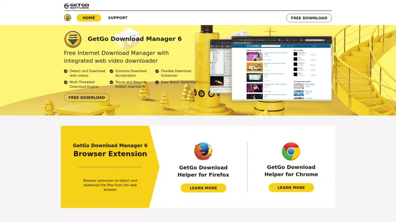 Homepage of GetGo Download Manager