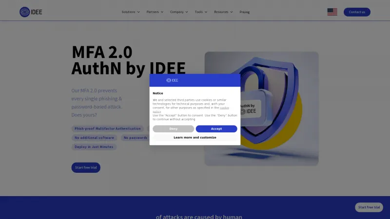 Homepage of AuthN by IDEE