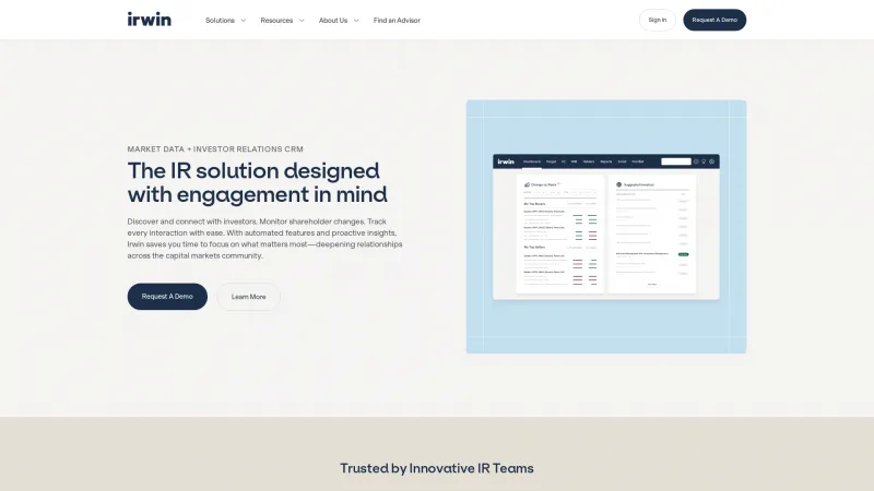 Homepage of Irwin