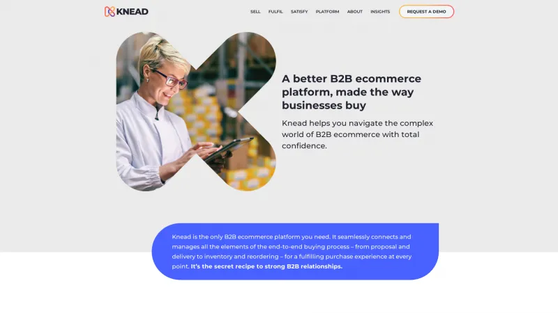 Homepage of Knead