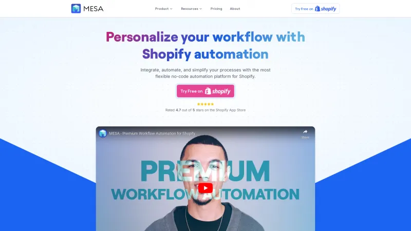 Homepage of MESA