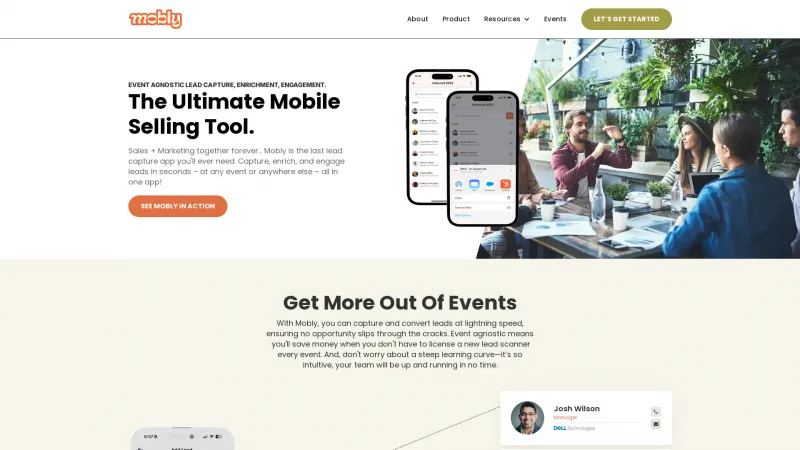 Homepage of Mobly