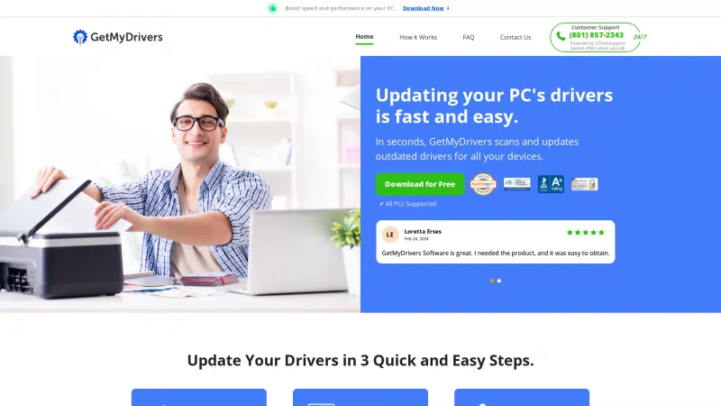 Homepage of GetMyDrivers