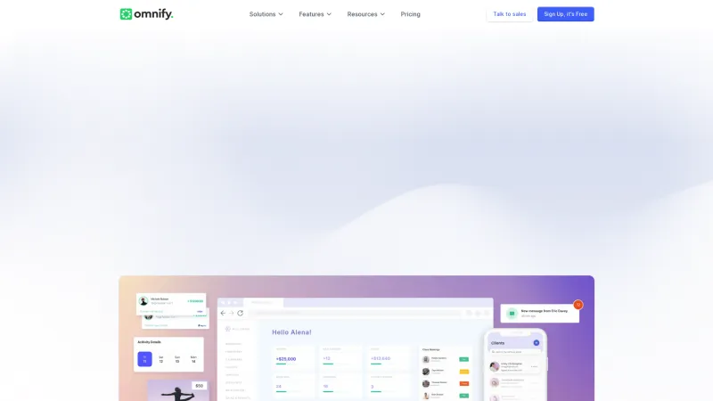 Homepage of Omnify