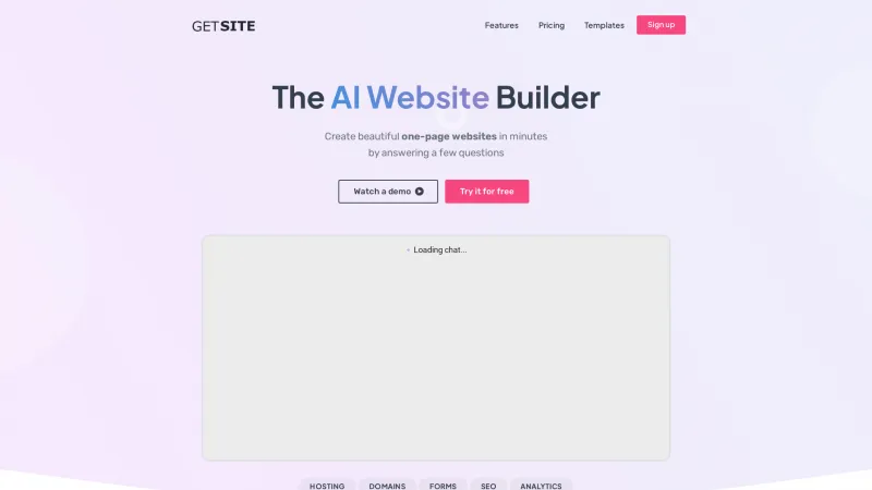 Homepage of GetSite