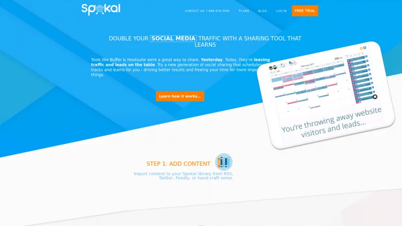 Homepage of Spokal