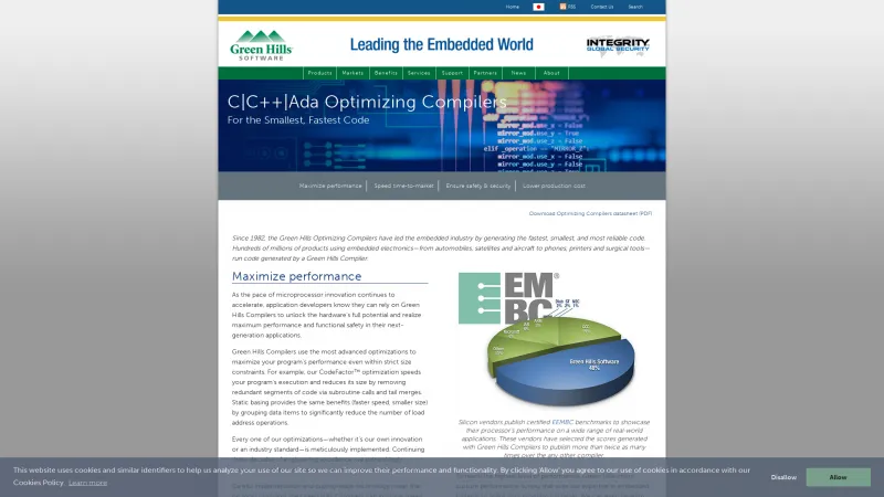 Homepage of Green Hills Optimizing Compilers