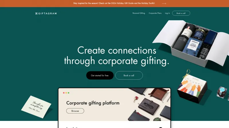 Homepage of Giftagram