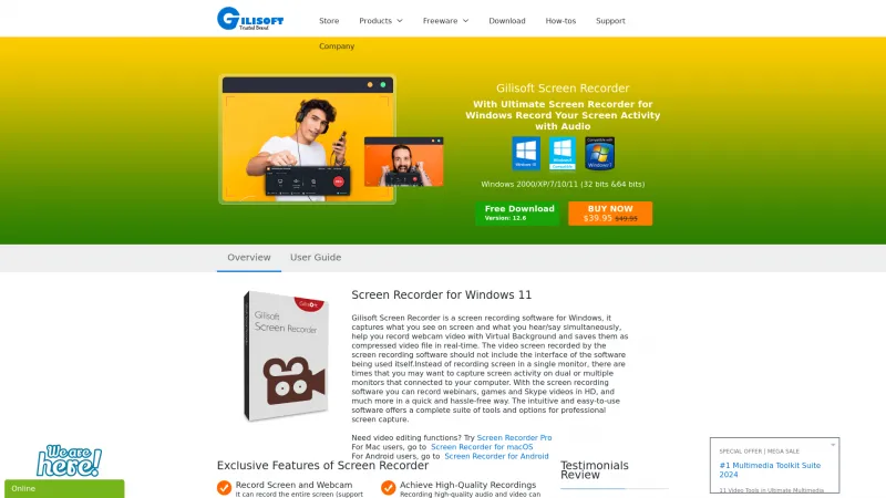 Homepage of Gilisoft Screen Recorder