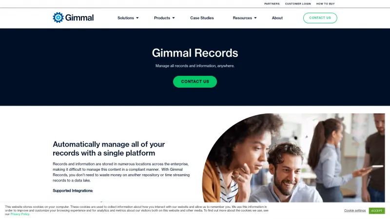 Homepage of Gimmal Records