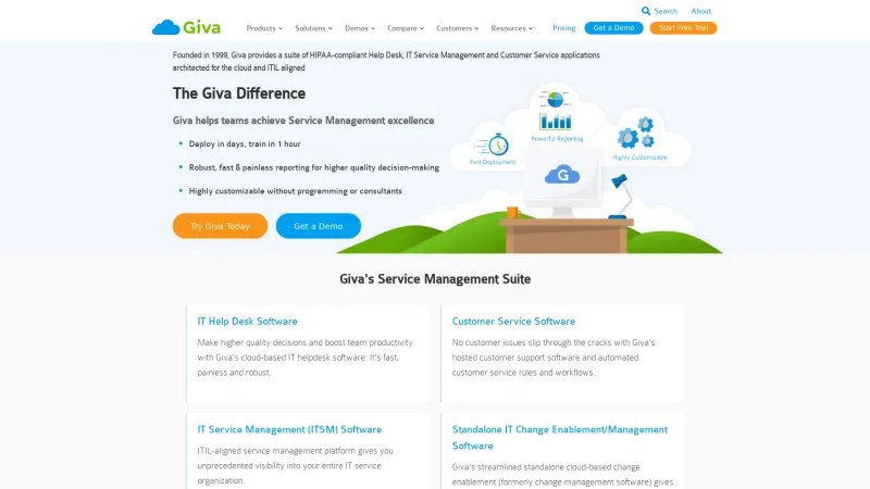 Homepage of Giva