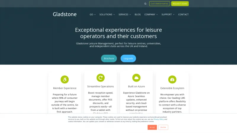 Homepage of Gladstone360