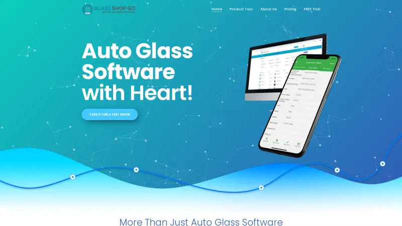 Homepage of Glass Shop GO