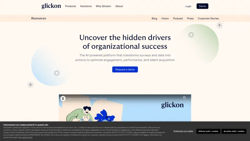 Homepage of Glickon