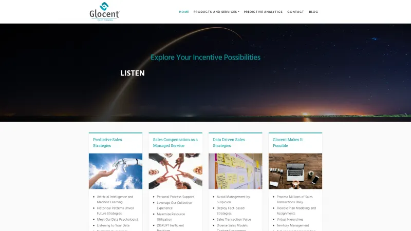 Homepage of Glocent