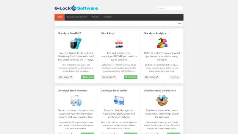 Homepage of G-Lock EasyMail7