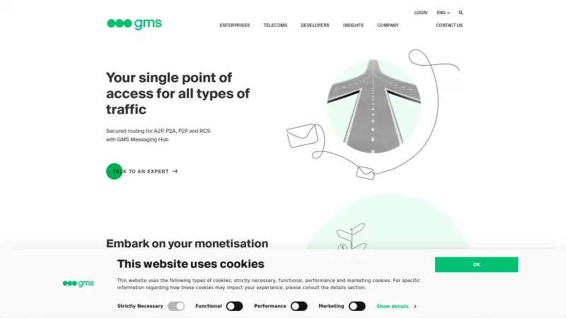 Homepage of GMS Messaging Hub