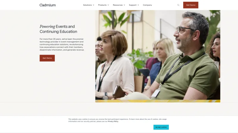 Homepage of Cadmium