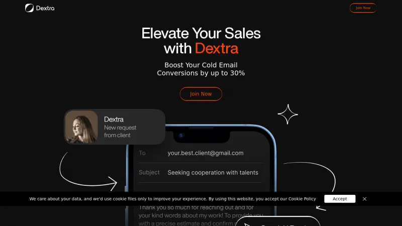 Homepage of Dextra