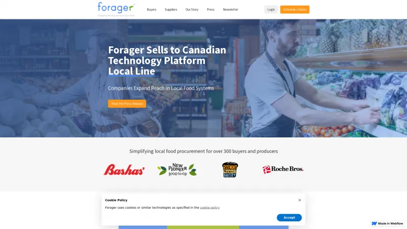 Homepage of Forager