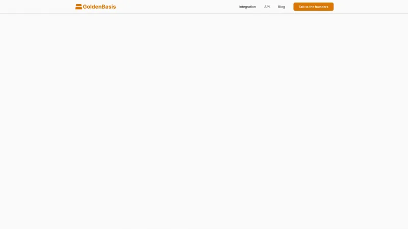 Homepage of GoldenBasis