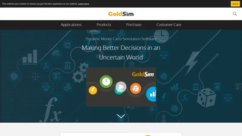 Homepage of GoldSim