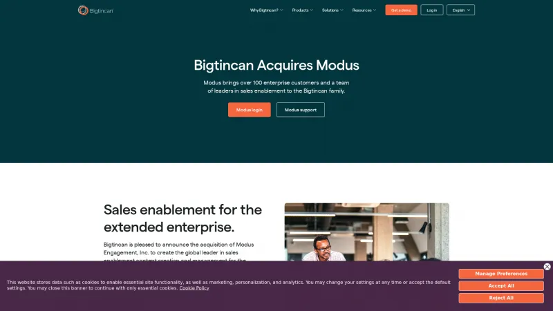 Homepage of Modus