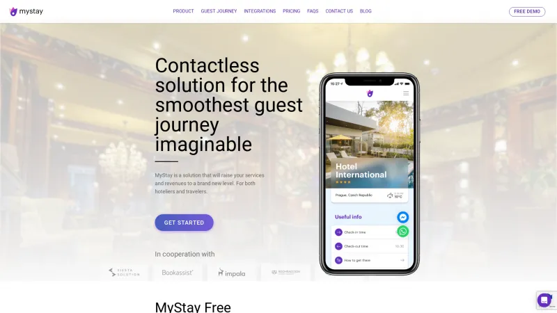 Homepage of MyStay