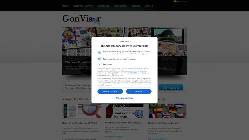 Homepage of GonVisor