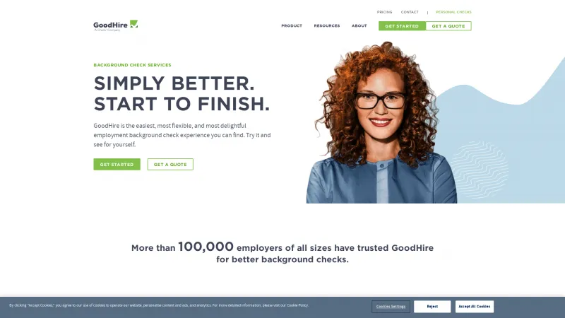 Homepage of GoodHire