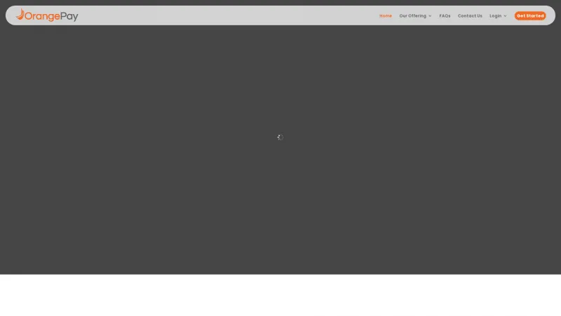 Homepage of OrangePay