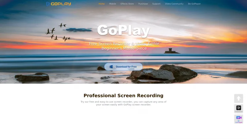 Homepage of GoPlay